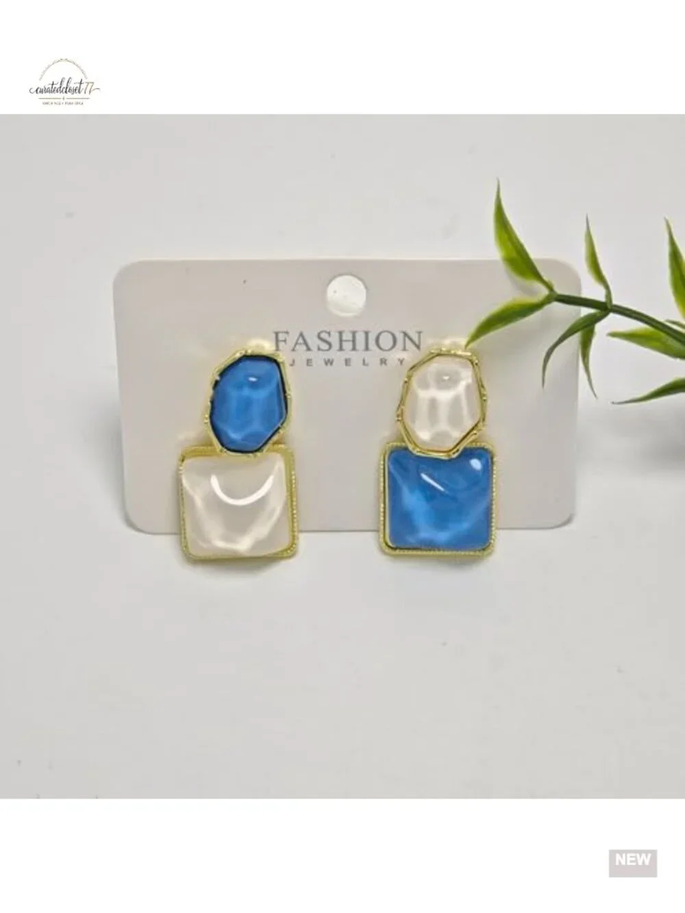 Geometric Square Acrylic Drop Dangle Statement Earrings